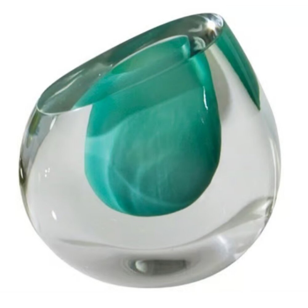 Global Views Color Drop Vase in Aqua